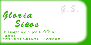 gloria sipos business card